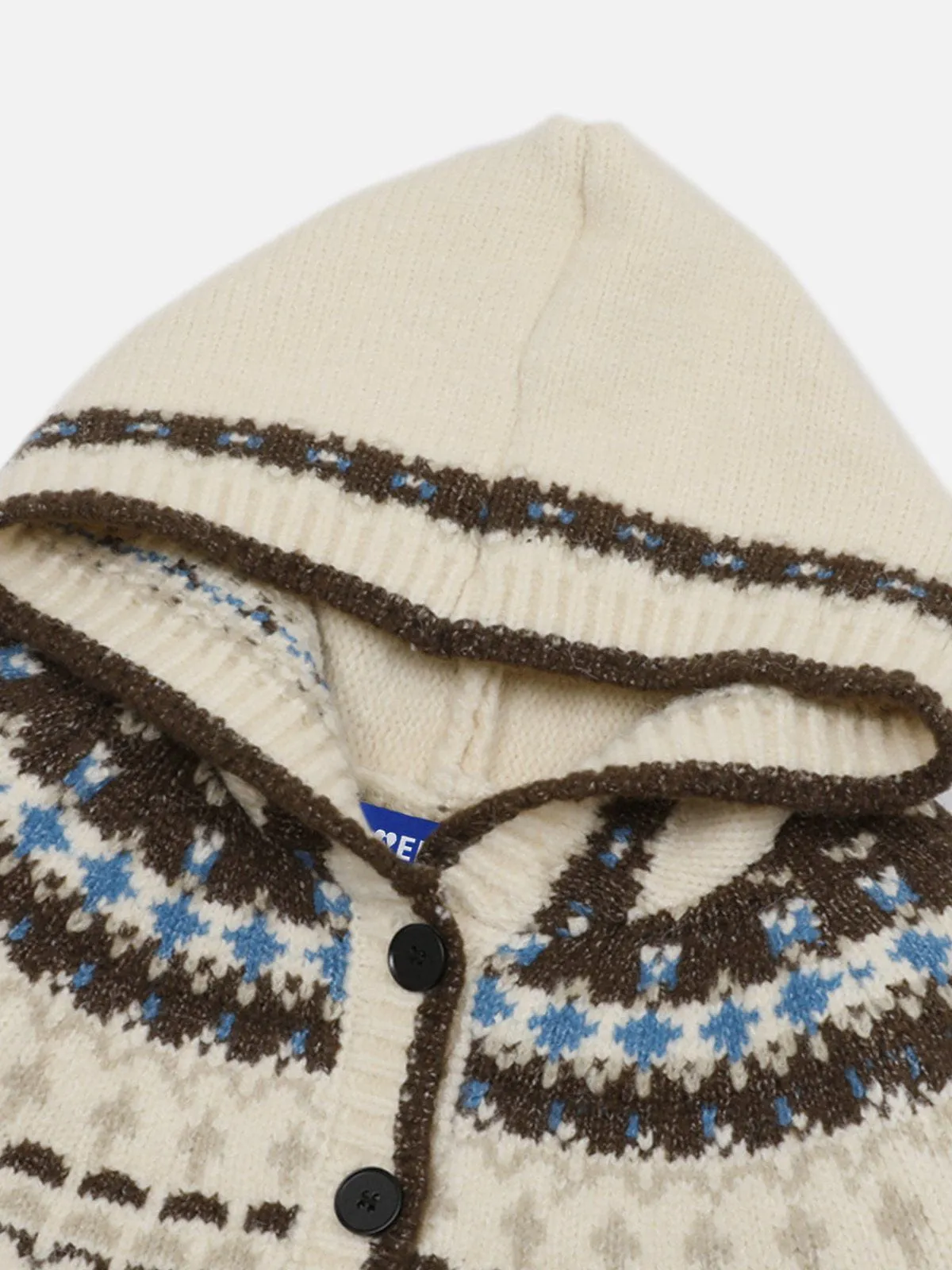 Aelfric Eden Fair Isle Graphic Hooded Cardigan