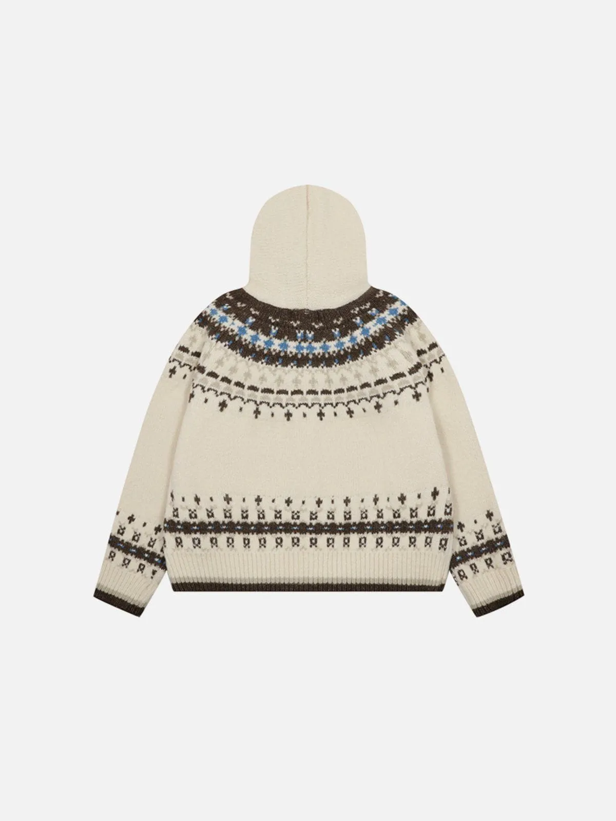 Aelfric Eden Fair Isle Graphic Hooded Cardigan