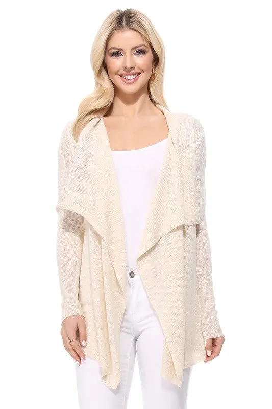 Alina Drape Front Sweater Cardigan