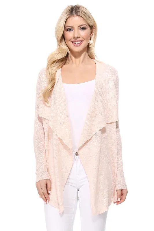 Alina Drape Front Sweater Cardigan