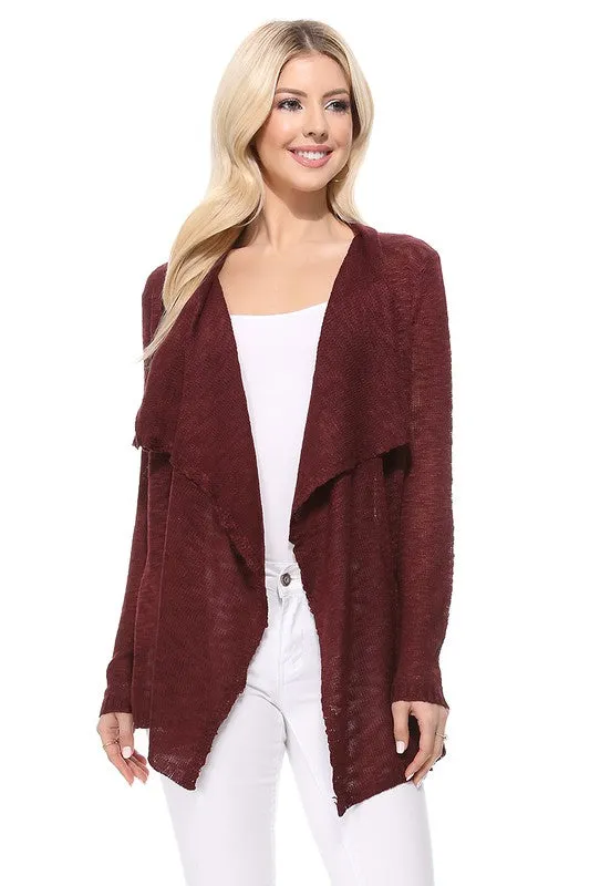 Alina Drape Front Sweater Cardigan