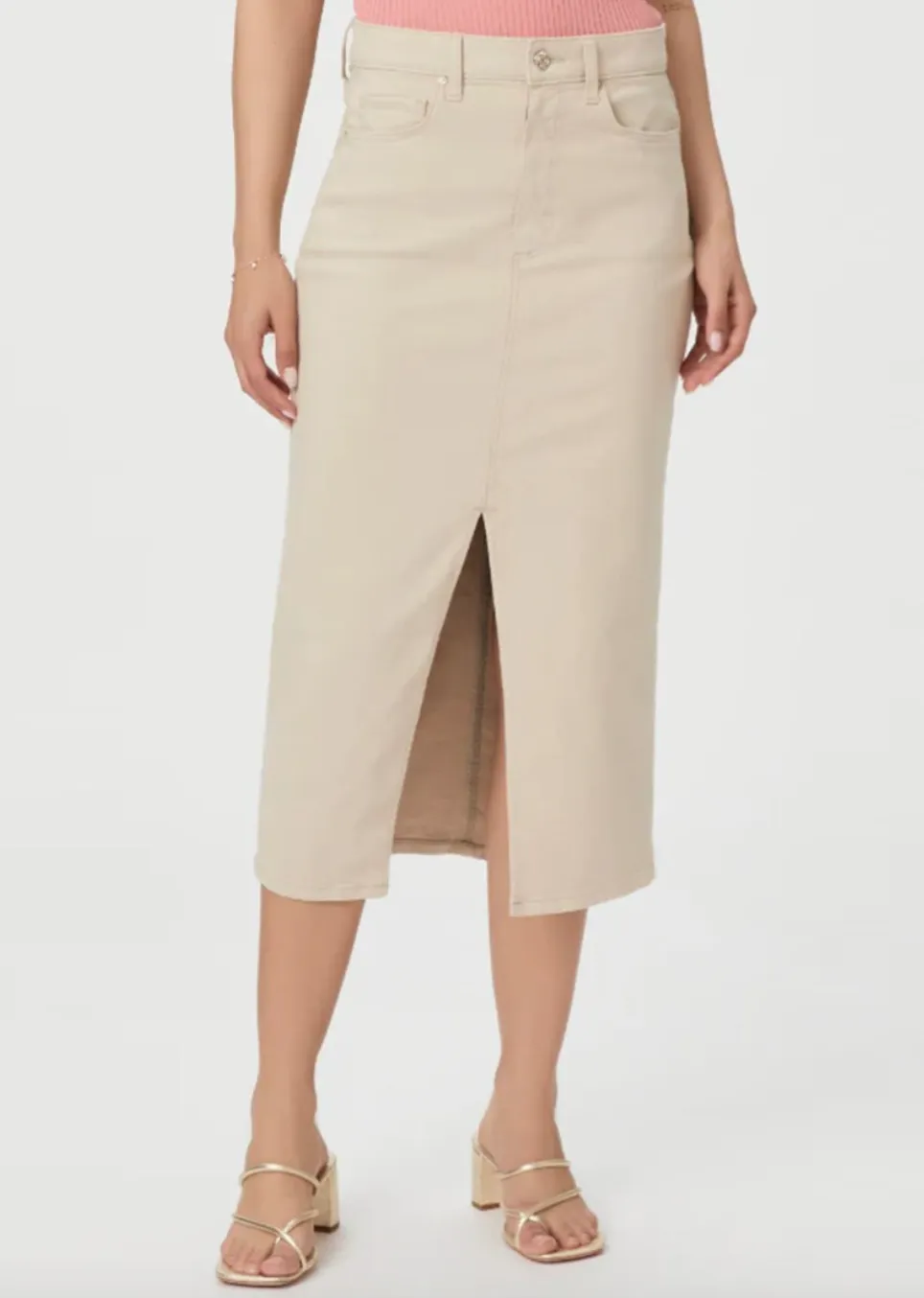 Angela Midi Skirt Soft Beige