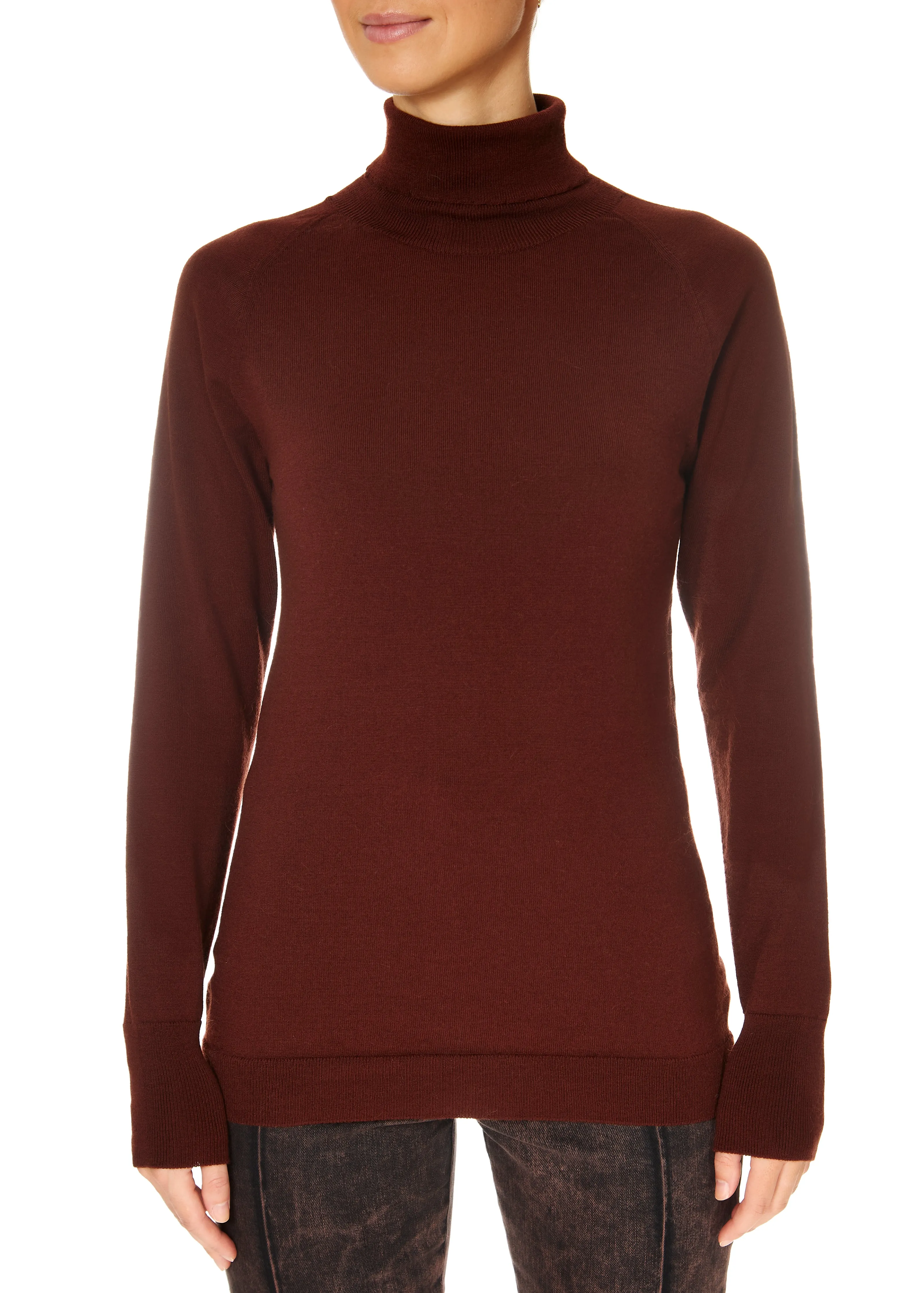 Annette Gortz Isa Polo Jumper In Mahogany