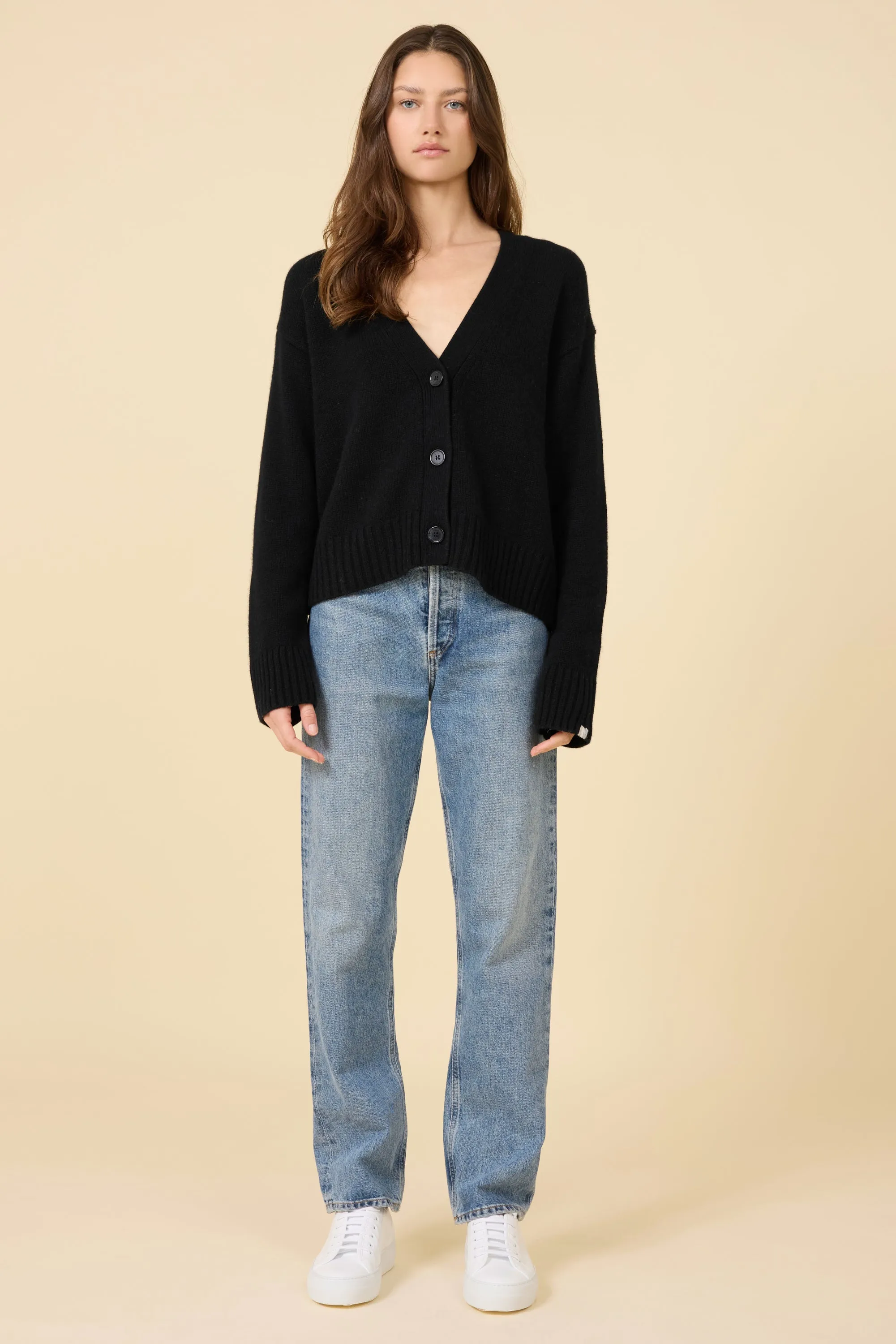 Aster Cashmere Cardigan - Black