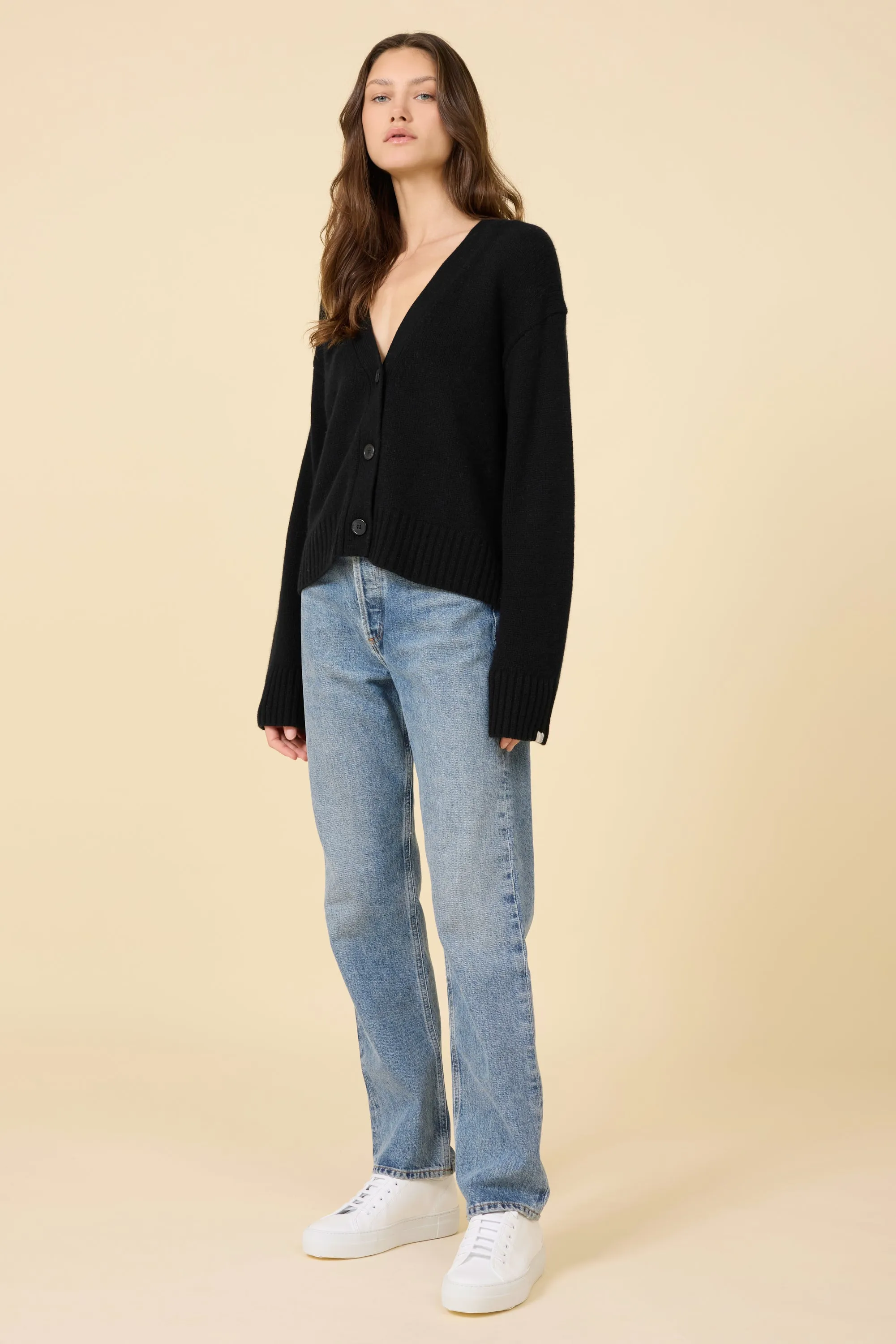 Aster Cashmere Cardigan - Black