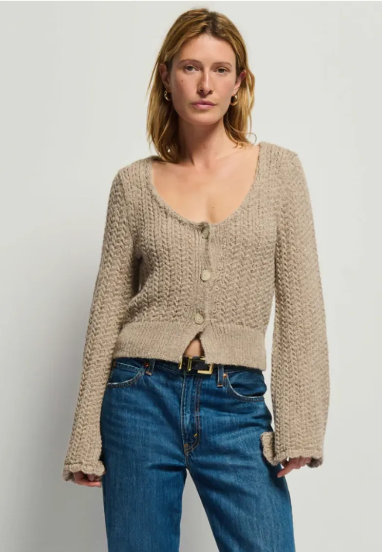 BERENICE ROUND NECK TUCK - OATMEAL HEATHER