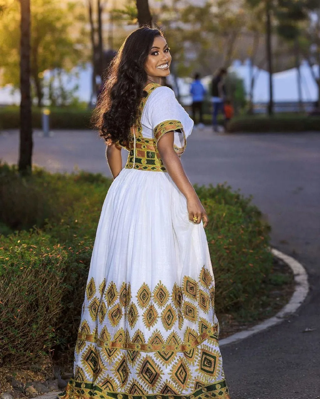 Chic Elegance Habesha Dress Wide Design Modern Habesha Kemis