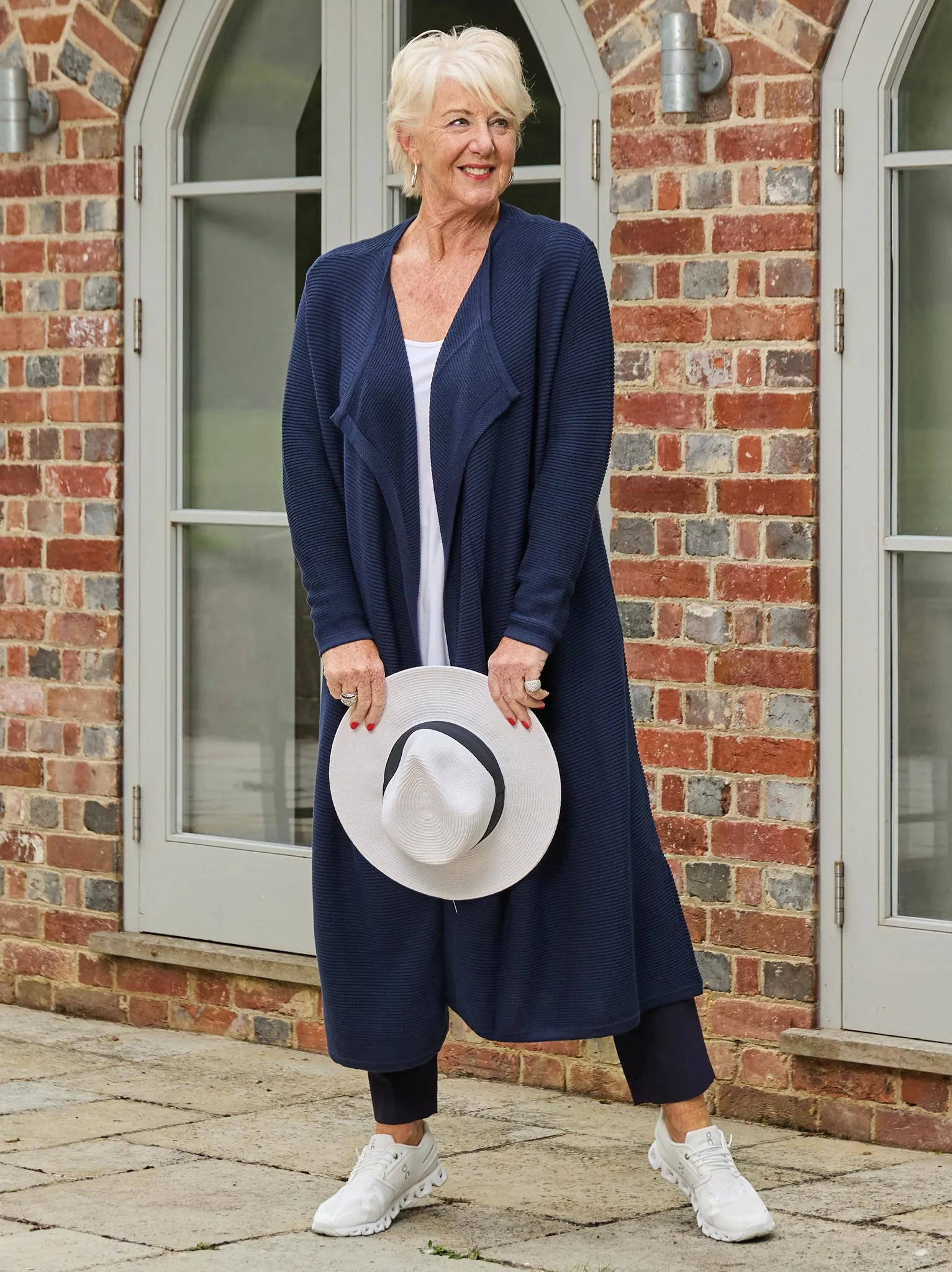 Colette Ribbed Cardigan - Navy