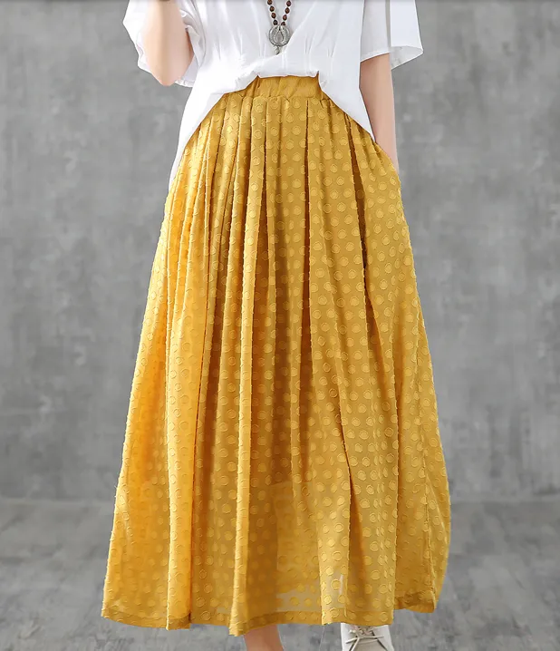 Double layer Casual Cotton Linen  loose fitting Women's Skirts  DZA200631