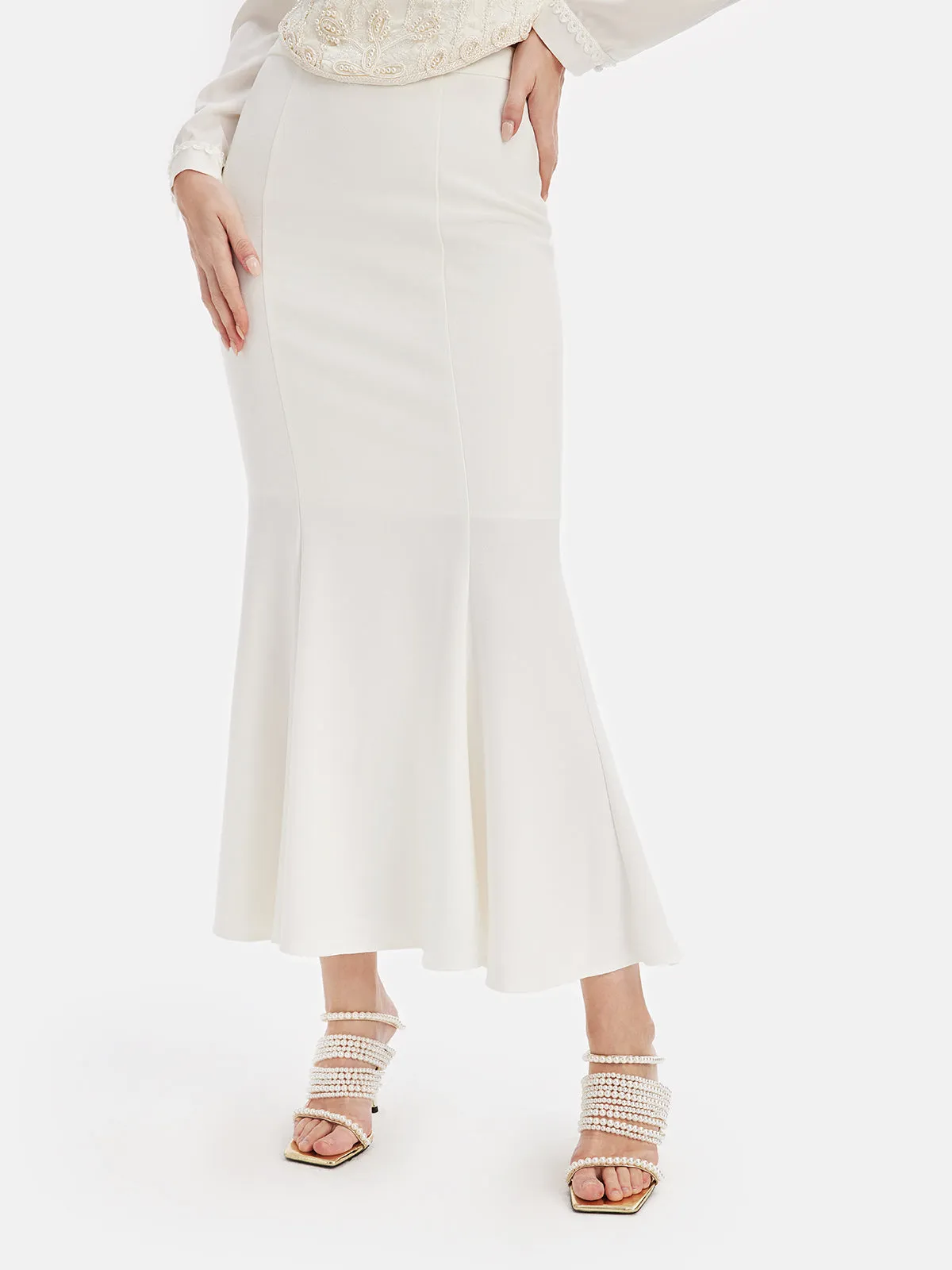 Elegant Fishtail Midi Skirt