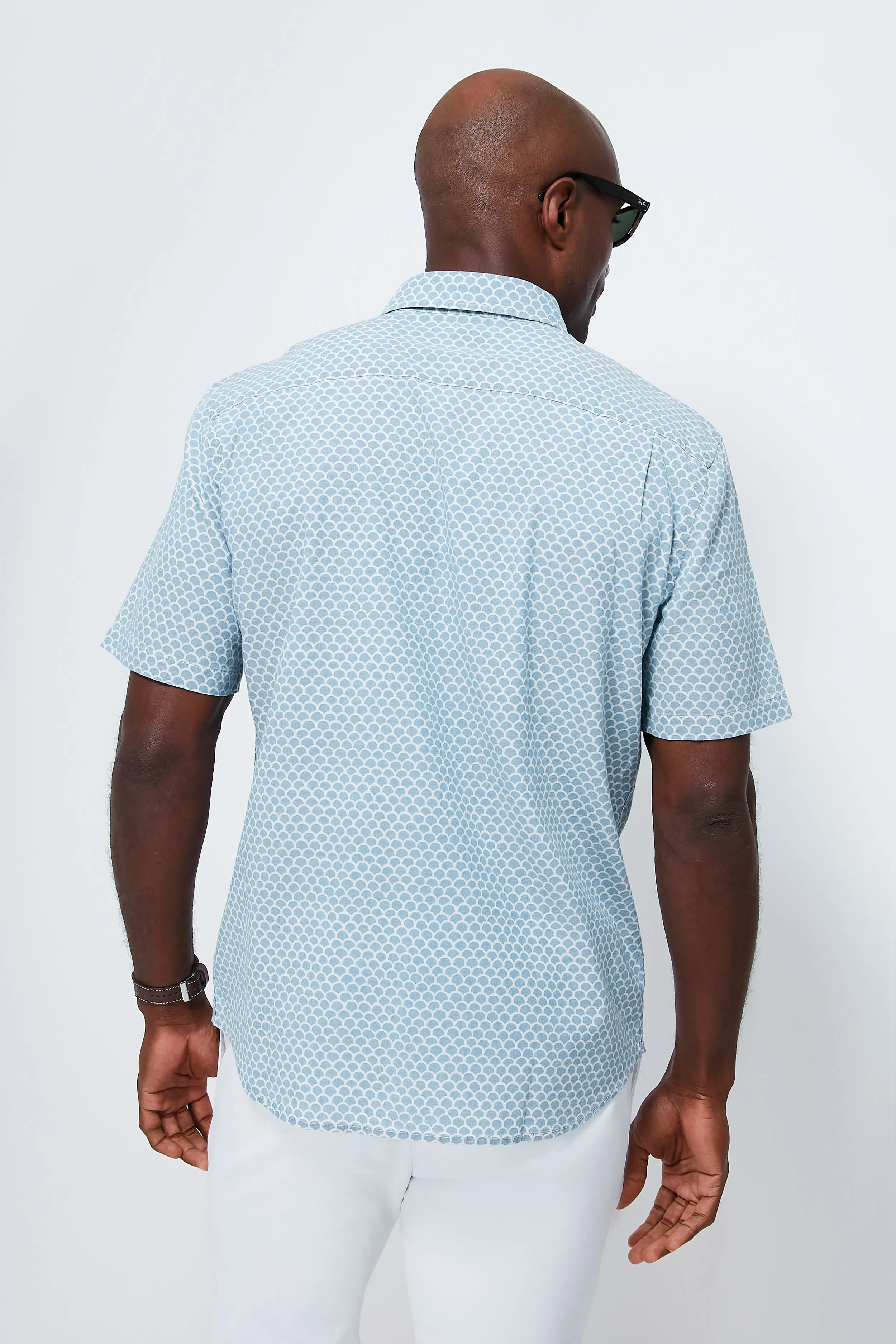 Fish Scale Stretch Playa Shirt