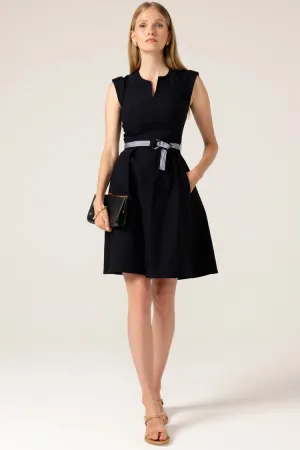 Fit n Flare Dress in Navy