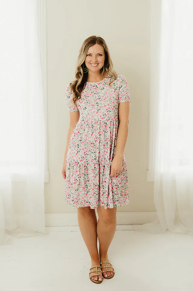 Floral Swing Tiered Dress