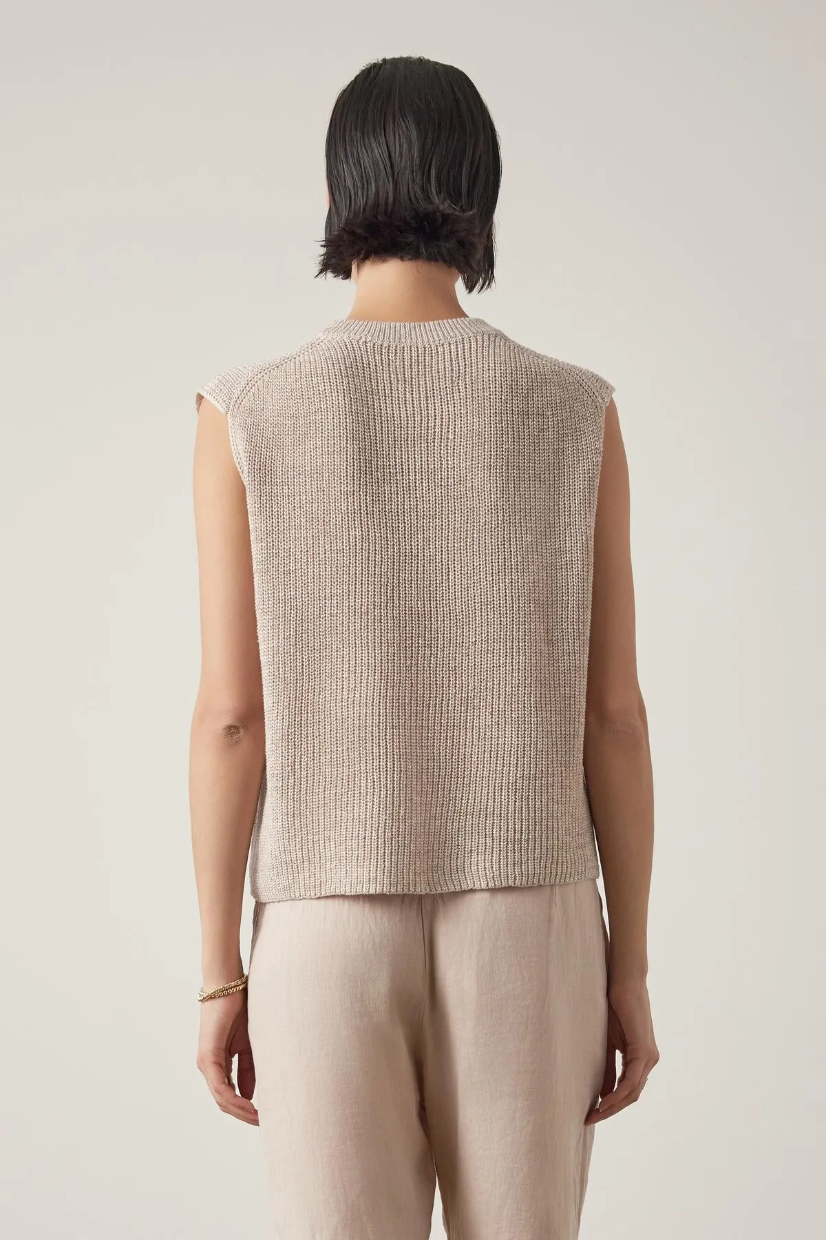 GARDENA LINEN SWEATER VEST