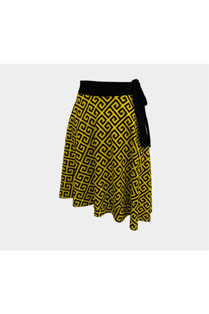 Greek Key Wrap Skirt