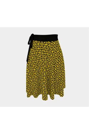 Greek Key Wrap Skirt