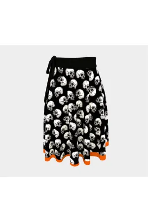 Halloweenie Skull Wrap Skirt