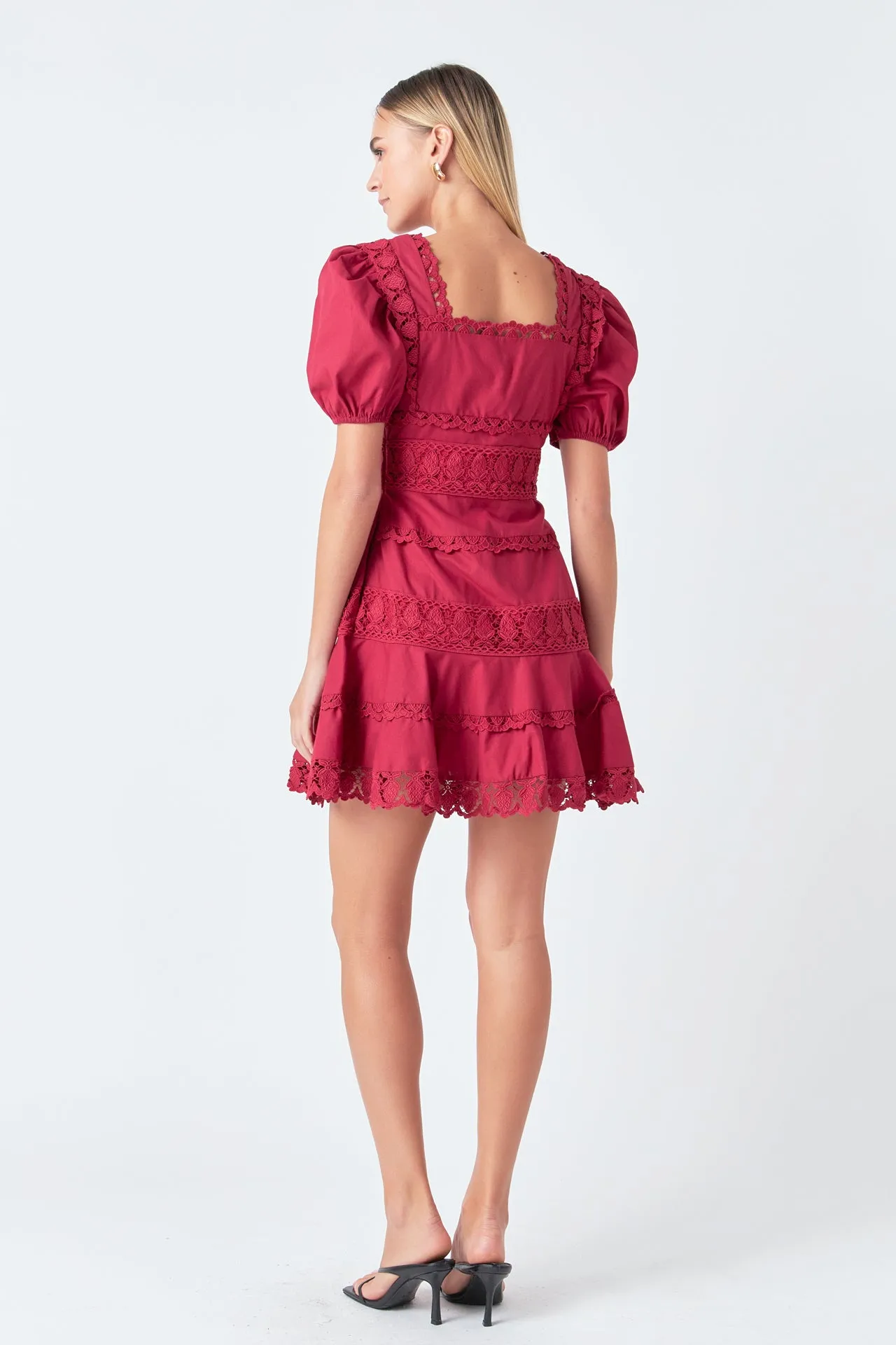 Lace Fit-and-Flare Mini Dress