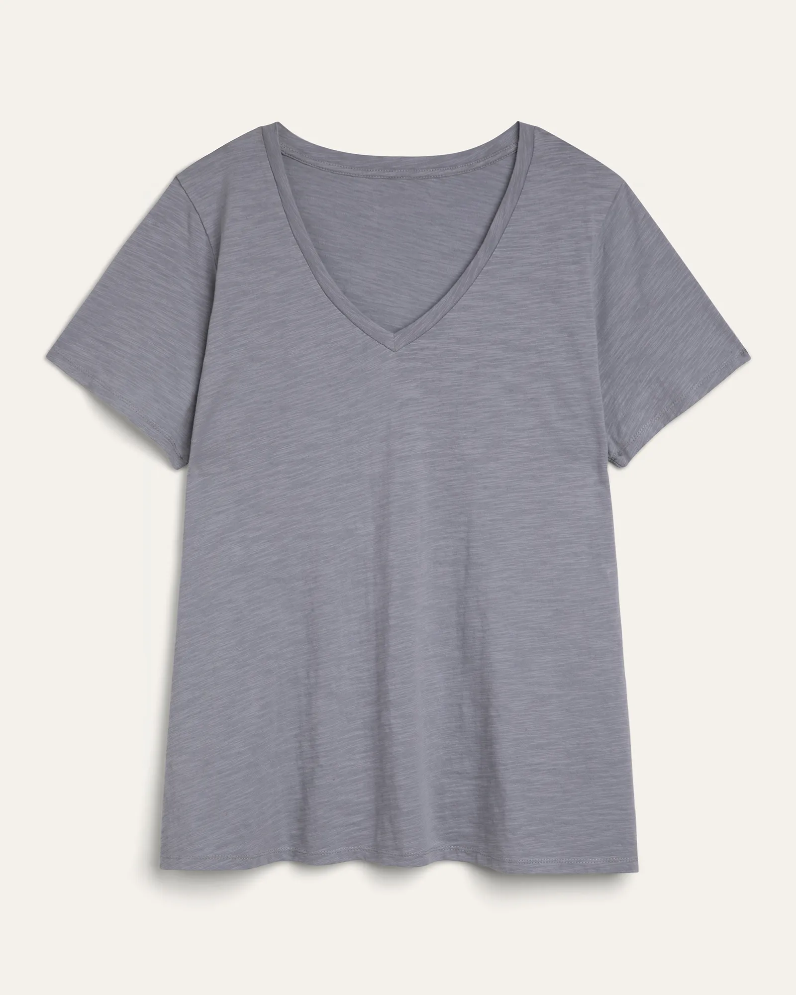 Michelle Soft Cotton Tee | Cool Gray / Periwinkle