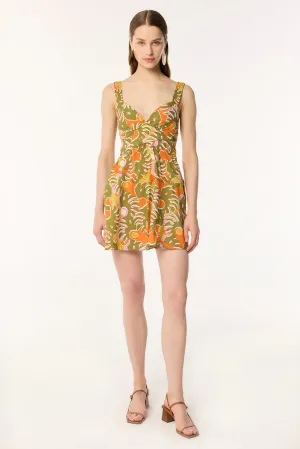 Mini Dress Coco - Green Geo Afro