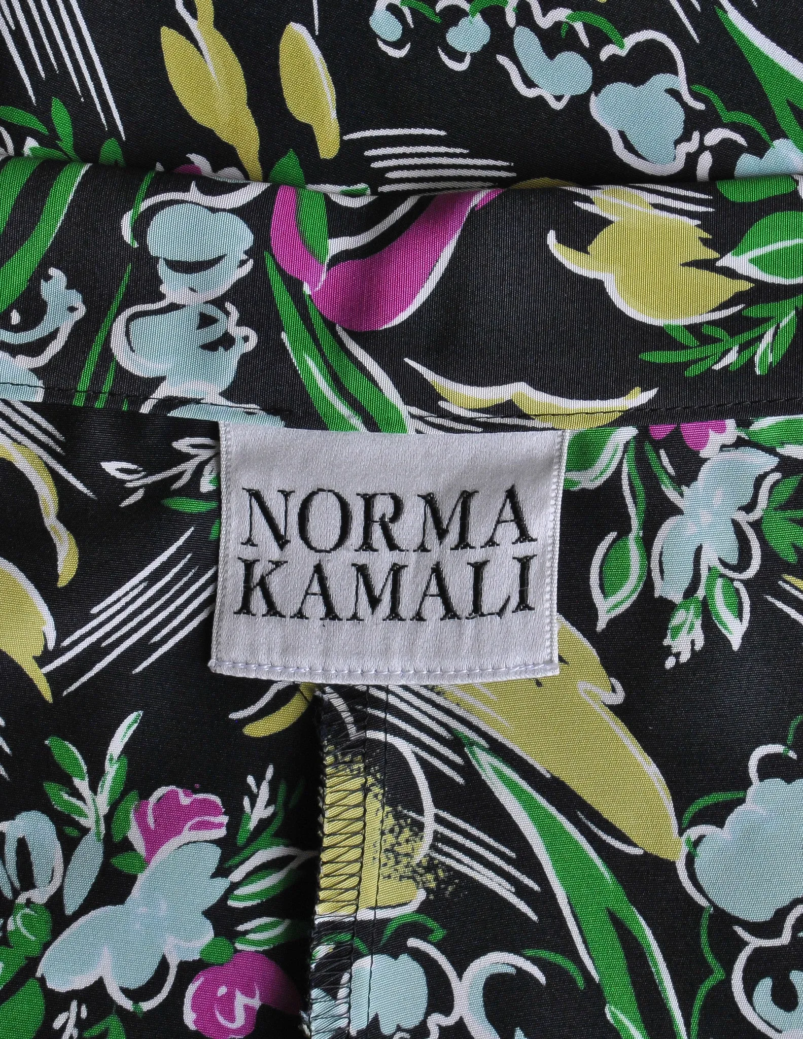 Norma Kamali Vintage Floral Bouquet Circle Skirt