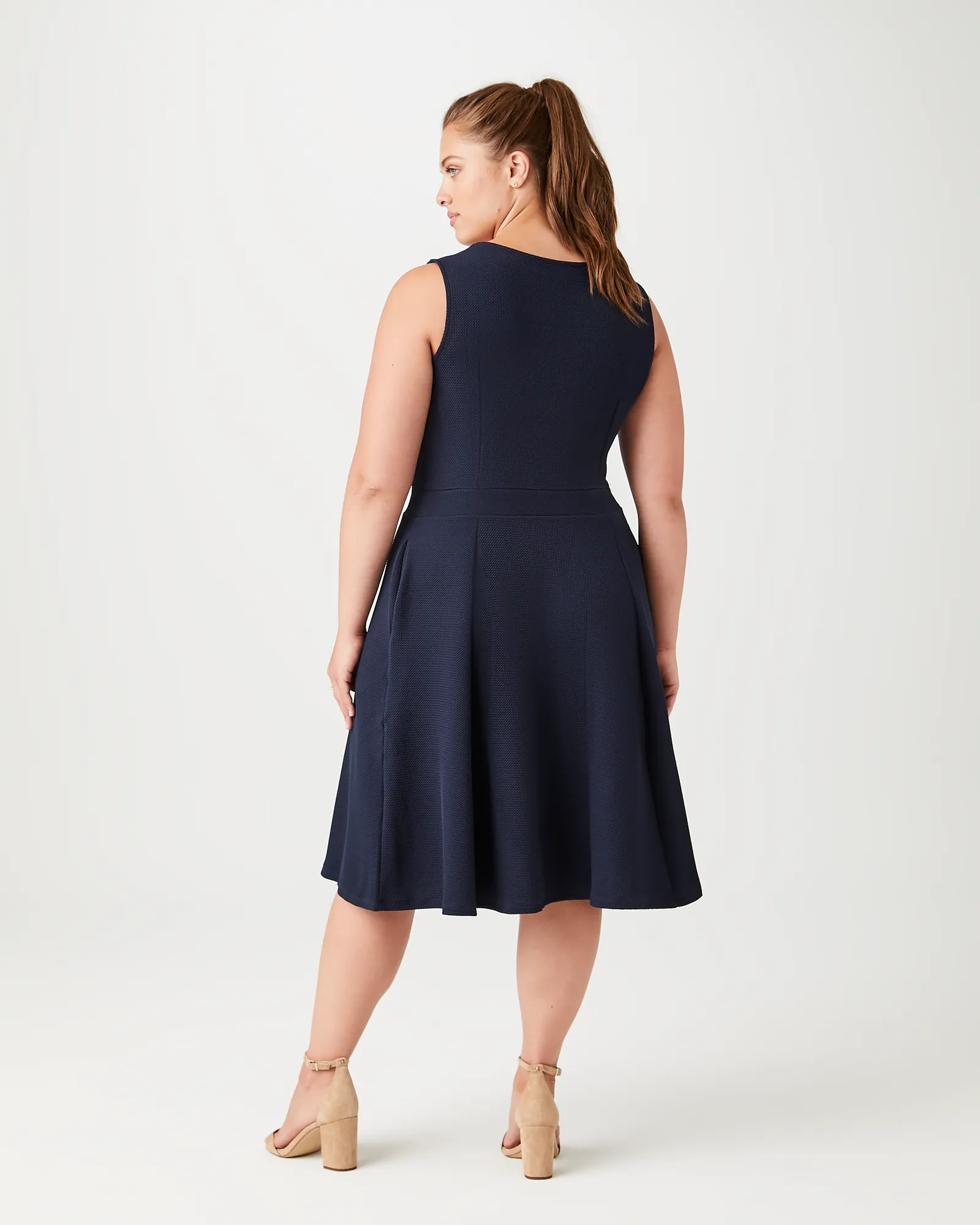 Ortiga Fit and Flare Dress | Navy