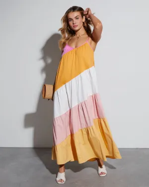 Patricia Colorblock Cotton Maxi Dress