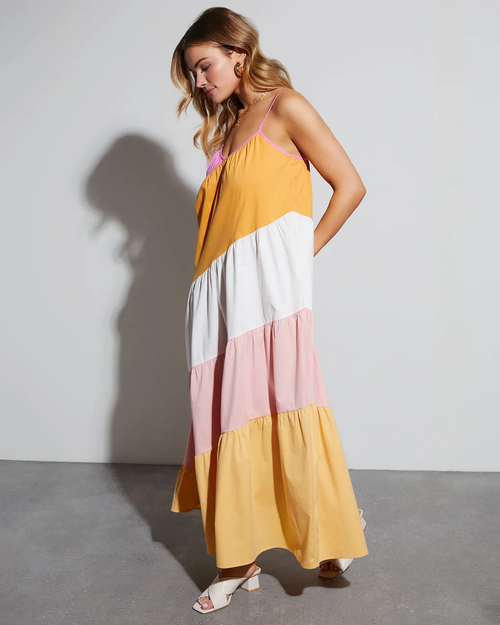 Patricia Colorblock Cotton Maxi Dress