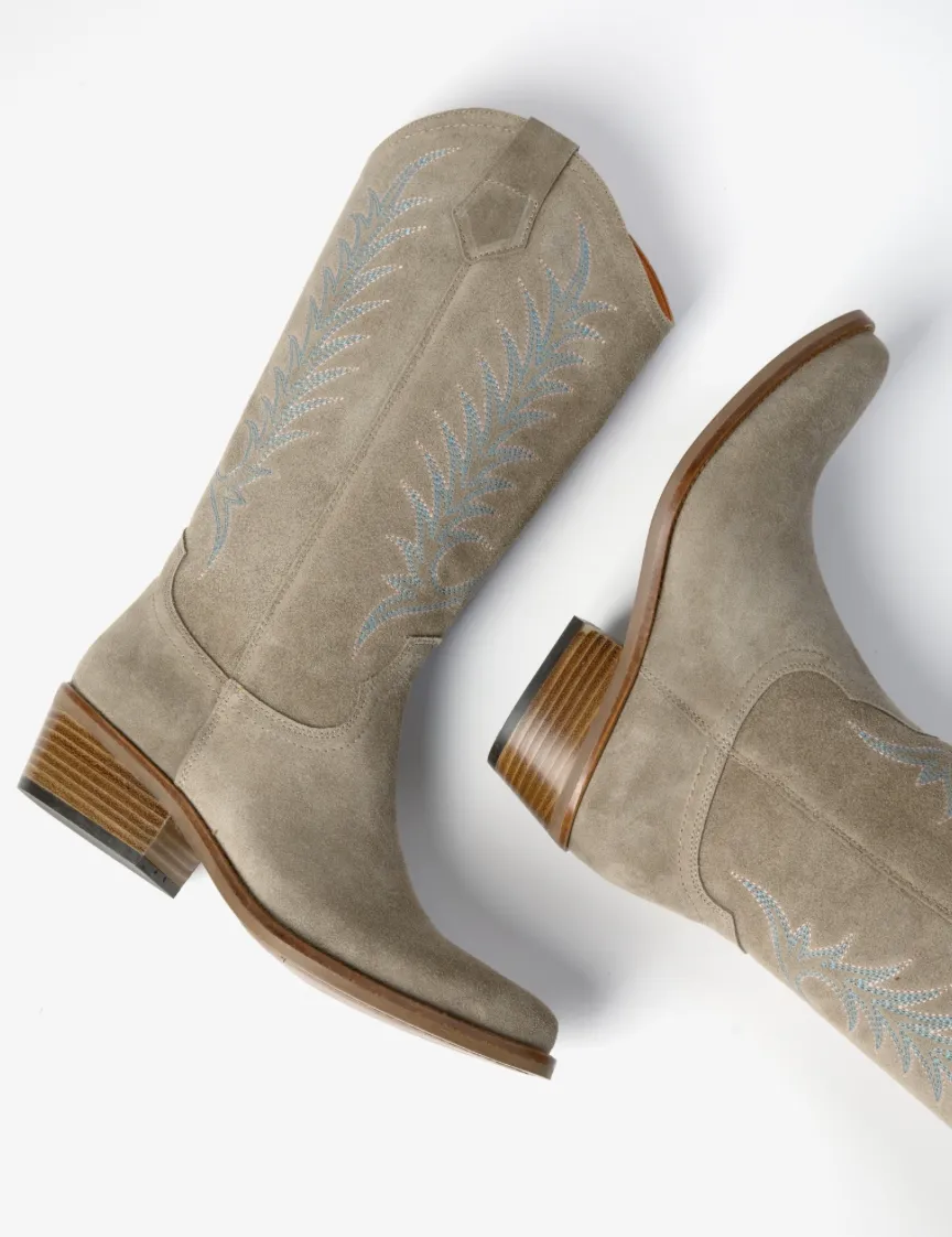 Penelope Chilvers Sand Goldie Embroidered Boot