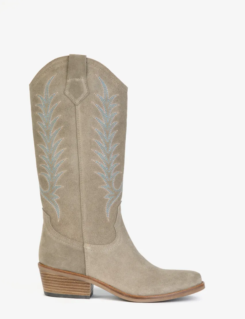 Penelope Chilvers Sand Goldie Embroidered Boot