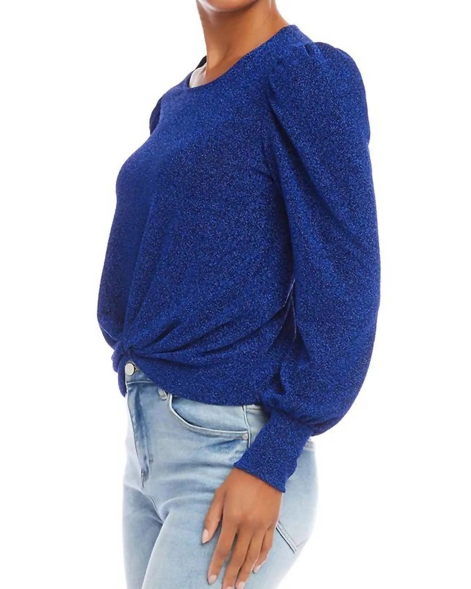 Puff Sleeve Top in Sapphire Blue | Sapphire Blue