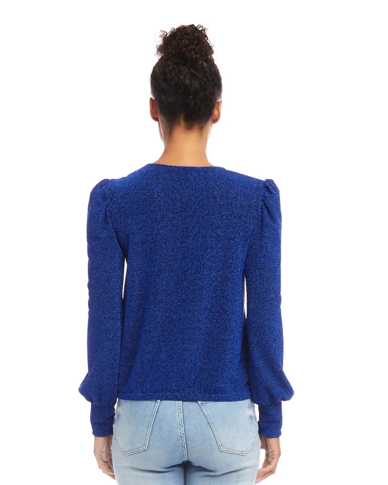 Puff Sleeve Top in Sapphire Blue | Sapphire Blue