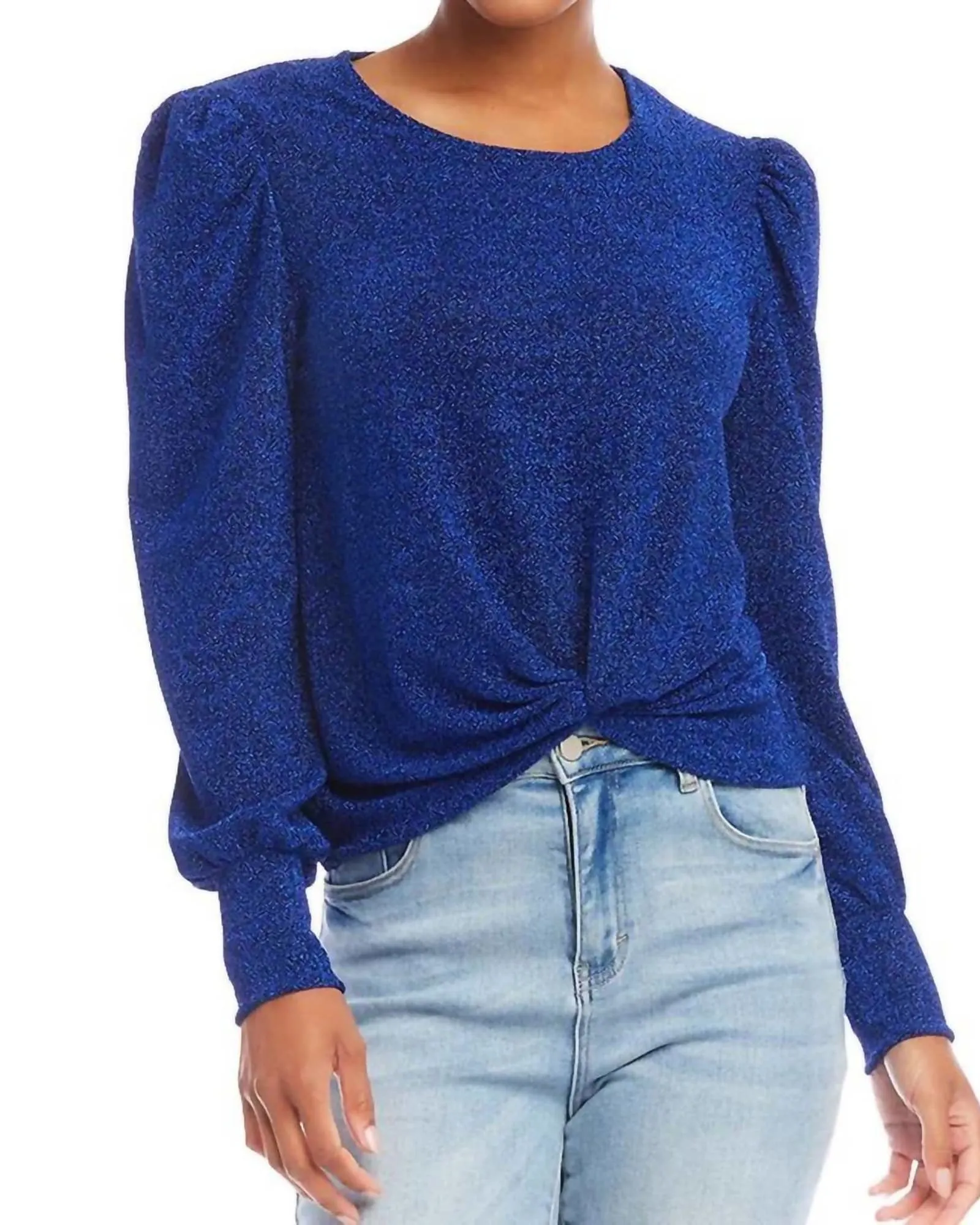 Puff Sleeve Top in Sapphire Blue | Sapphire Blue