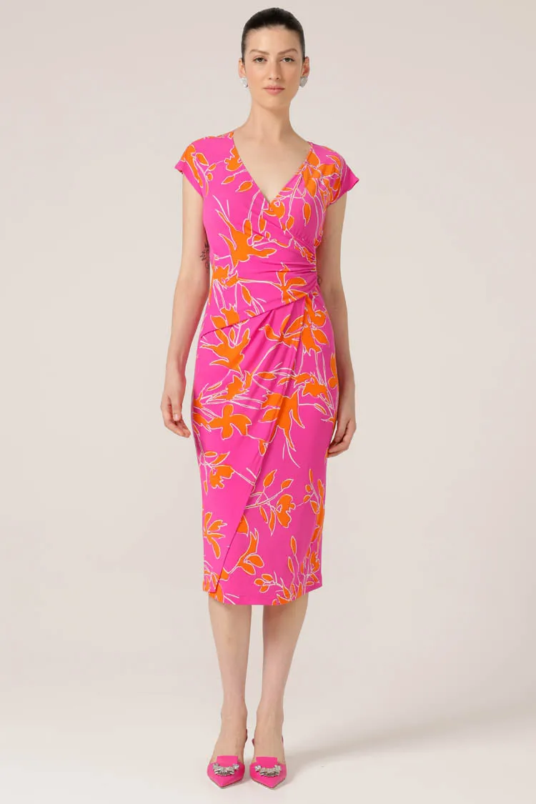 Rockin Robin Dress in Fuschia Orange