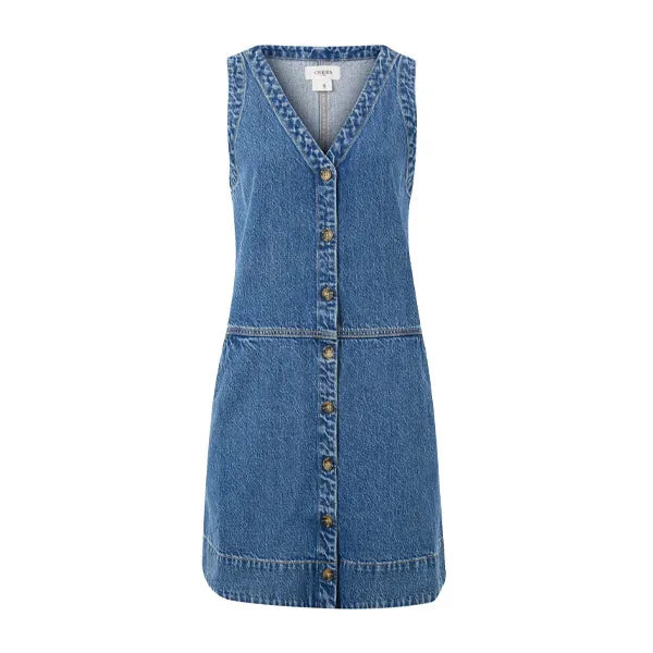 Side Pocket Mini Shift Dress - Fresh Indigo