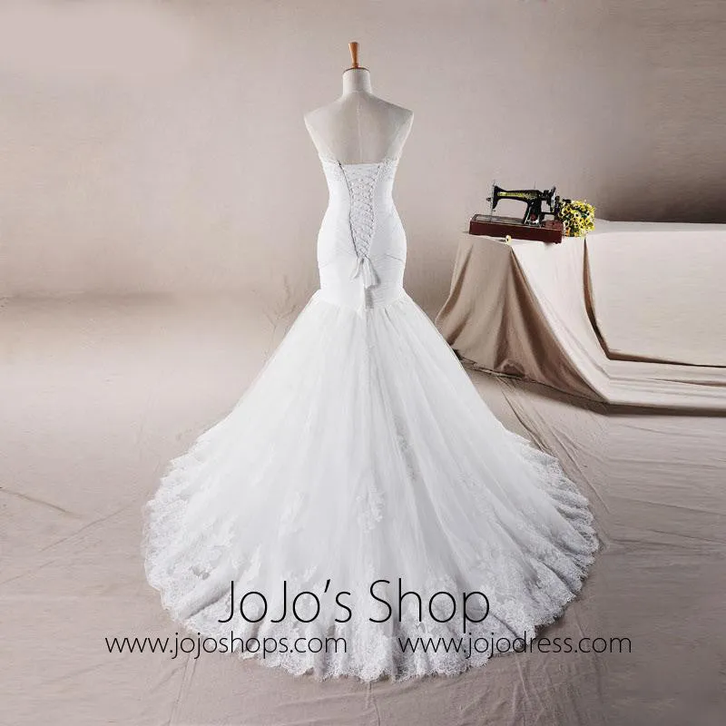 Size 2 Exquisite Fit and Flare Lace Wedding Dress