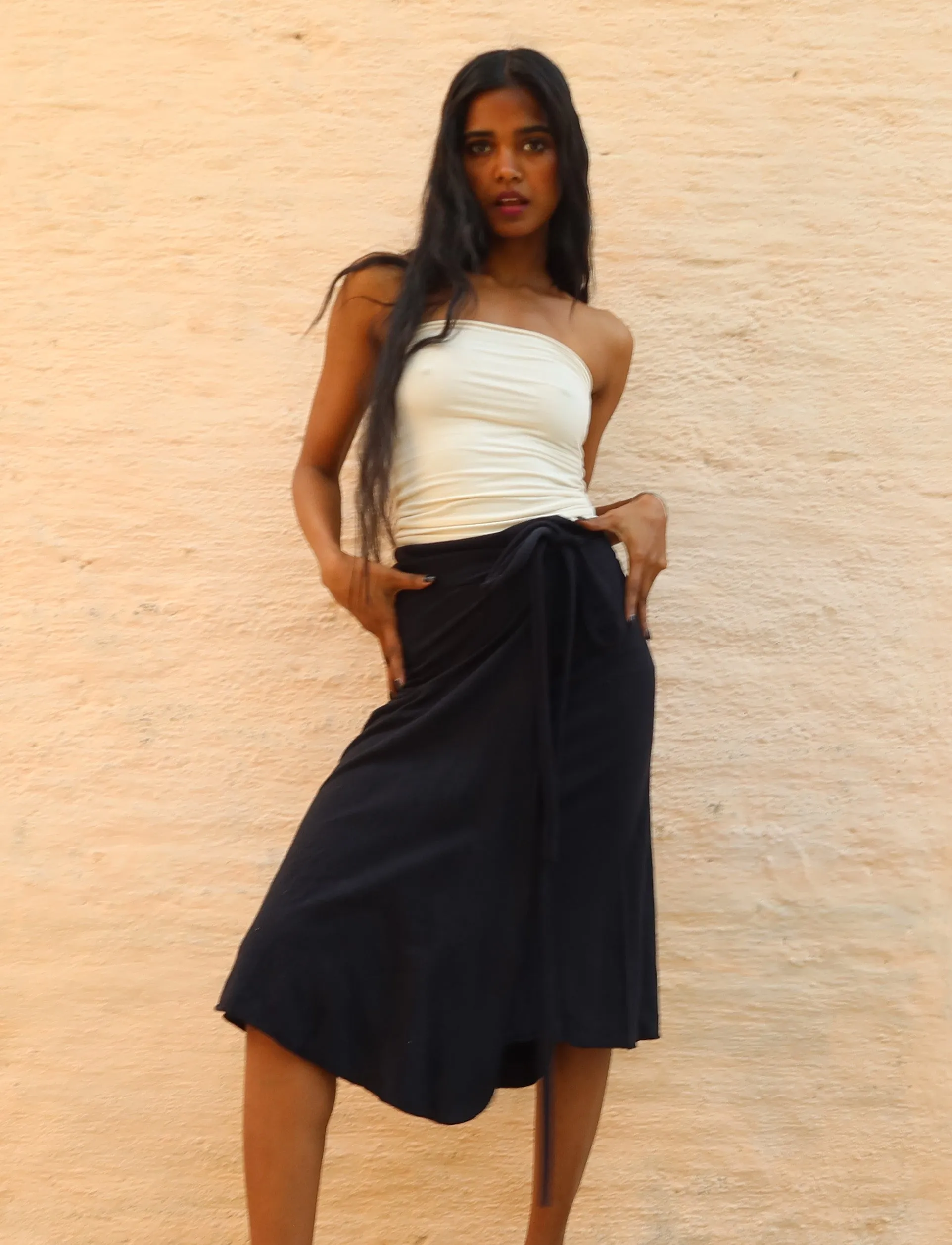 Wanderer Wrap Below Knee Skirt