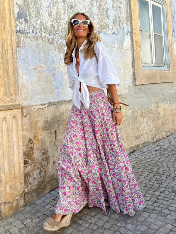 Women's Resort Style Casual Printed Skirt