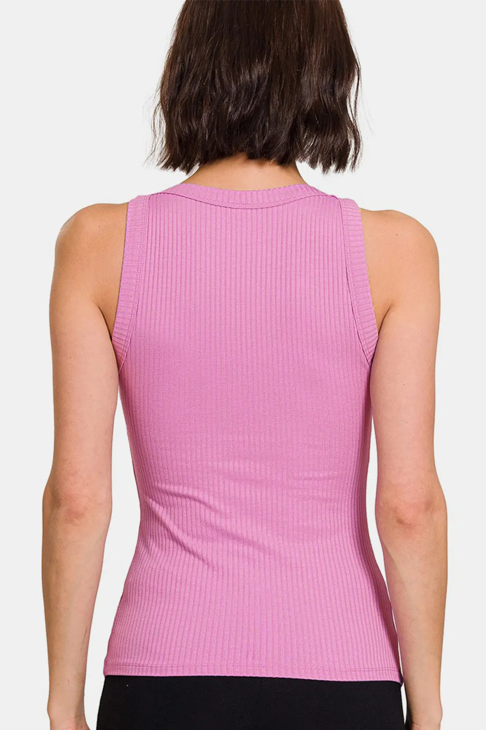 Women's Zenana Ribbed Crew Neck Tank